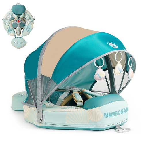 Mambobaby Pool Float with Canopy and Tail Seashell
