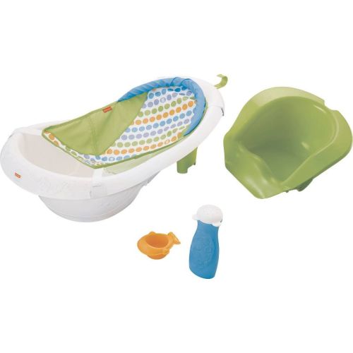 Fisher-price 4-in-1 Sling ‘n Seat Tub Baby To Toddler Bath With 2 Toys - Pacific Pebble