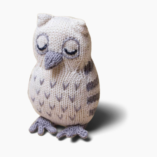 Estella Organic Cotton Handmade Baby Rattle - Owl