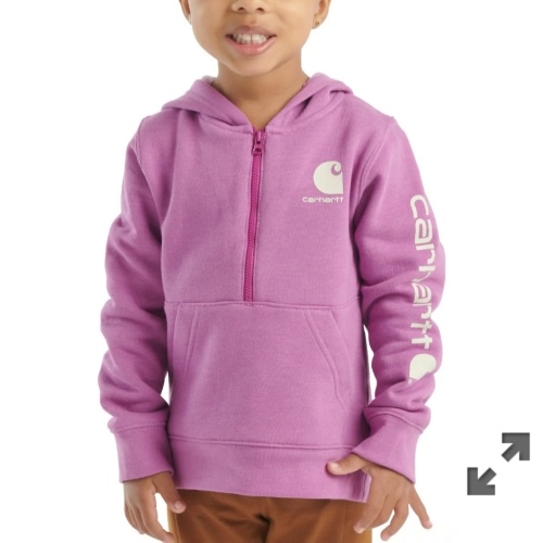 Girls' Long-Sleeve Half-Zip Sweatshirt (Infant) | 12M | Carhartt