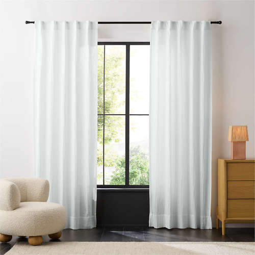 Supersoft Pampas Ivory 100% Organic Cotton Kids Curtain Panel 44"x63"