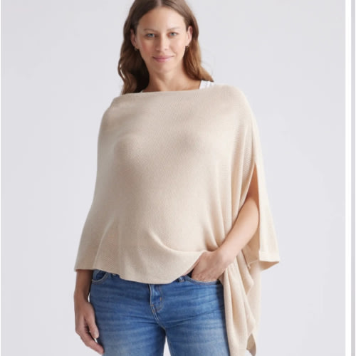 Lightweight Cotton Cashmere Nursing Shawl