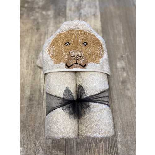 Golden Retriever Hooded Bath Towel