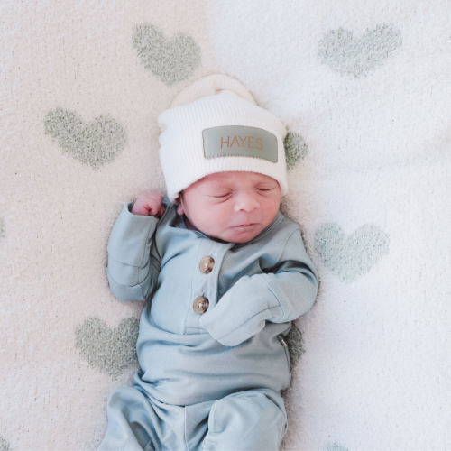 Personalized Leather Patch Beanie | All Colors