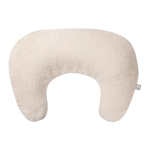 Boppy Nursing Pillow with Luxe Fabric Cover, Oatmeal Boucle, Larger, More Supportive Pillow for Breastfeeding and Bottle Feeding; Firmer and Higher Than Original, w/Premium Cover; JPMA Certified