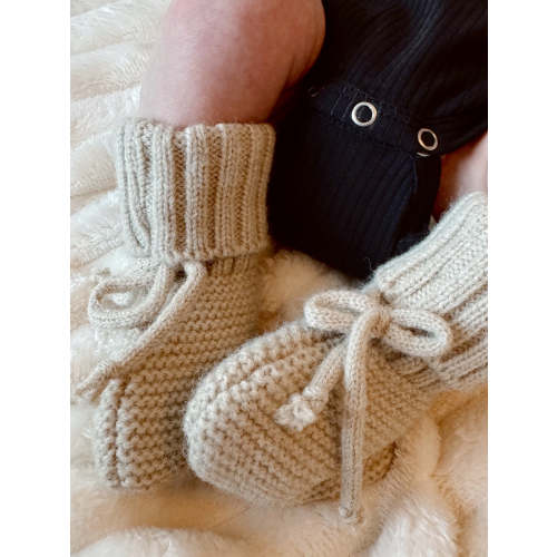 Knit Booties, Cocoa