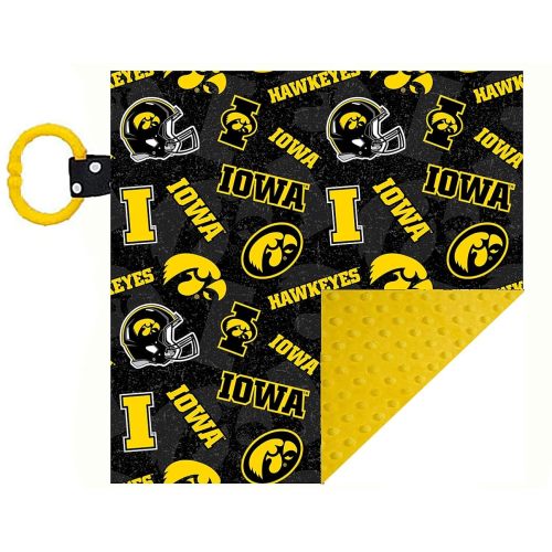 Iowa Hawkeyes Licensed 10 x 10 Baby Crinkle Minky Lovey