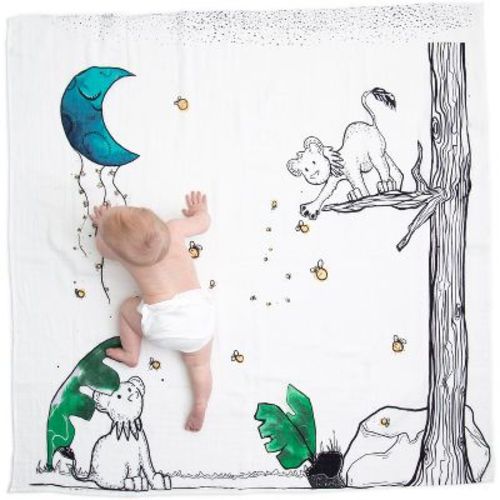 JumpOff Jo 100% Cotton Baby Milestone Blanket Swaddle - 47" x 47"