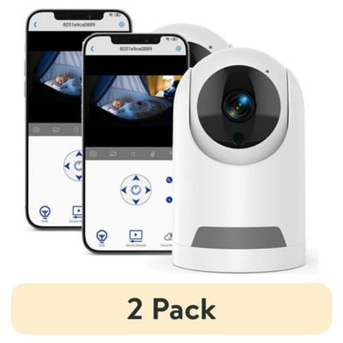 (2 pack) Baby Monitor, 360° Wireless 5G Nanny Cam with Safety Alerts, 4MP HD WiFi Camera for Human & Pet Detection, Home Security Camera with Two-Way Audio, Motion Tracking, IR Night Vision