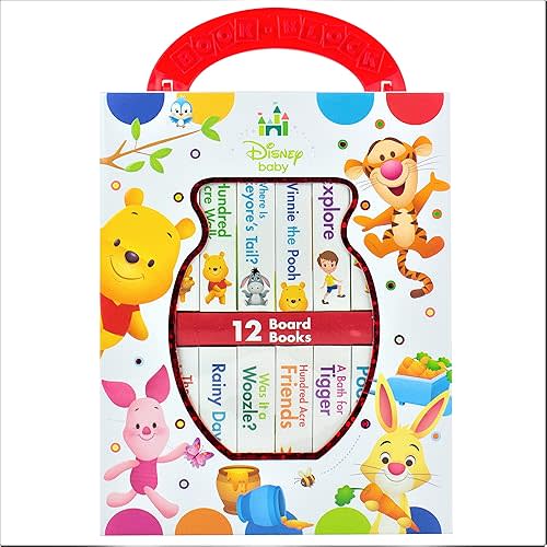 Disney Baby: Winnie the Pooh - My First Library - 12 Board Book Set - First Words, Counting, and More! - PI Kids Board book – Sound Book, August 7, 2018