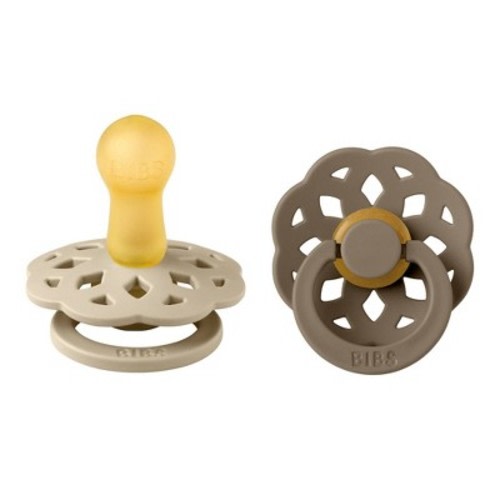 Bibs Boheme Latex Pacifier - 2pk, Color: Vanilla/Dark Oak