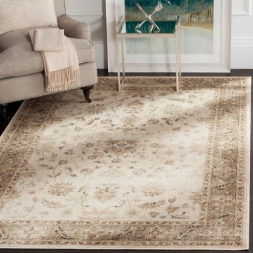 SAFAVIEH Vintage Ifrit Traditional Area Rug, Stone/Mouse, 6'7" x 9'2"