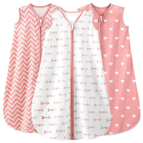 Yoofoss Baby Sleep Sack 6-12 Months Baby Wearable Blanket 100% Cotton 2-Way Zipper TOG 0.5 Toddler Sleeping Sack, Lightweight Sleep Sacks for Babies