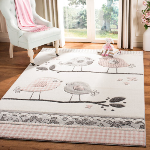 Viv + Rae™ Burgan Pink/Ivory Area Rug & Reviews | Wayfair