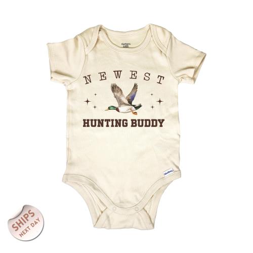 Duck Newest Hunting Buddy Baby Onesie®, Mallard Duck Baby Bodysuit, Hunting Duck Baby Bodysuit, Baby Shower Gift, 2000882