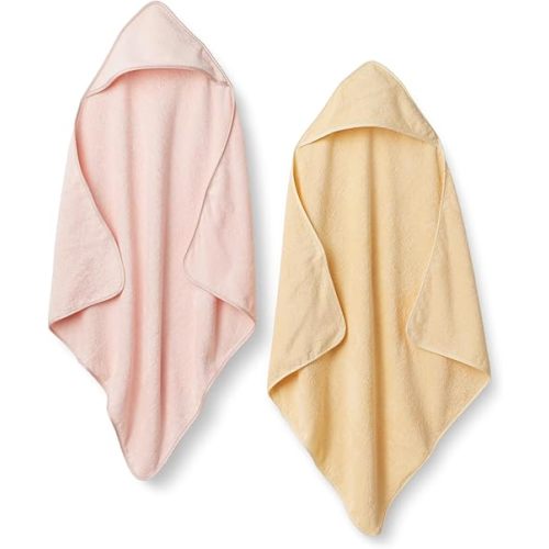 Amazon Essentials x Sofia Grainge Unisex Babies' Hooded Bath Towel, Pack of 2