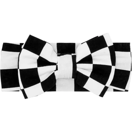 Little Sleepies Luxe Bow Headband, Checks