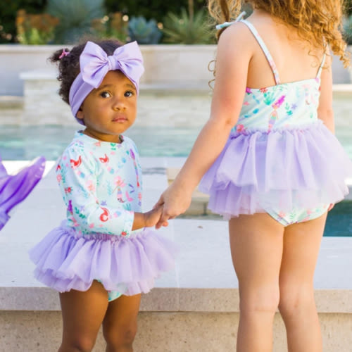 Tulle Skirted One Piece Rash Guard