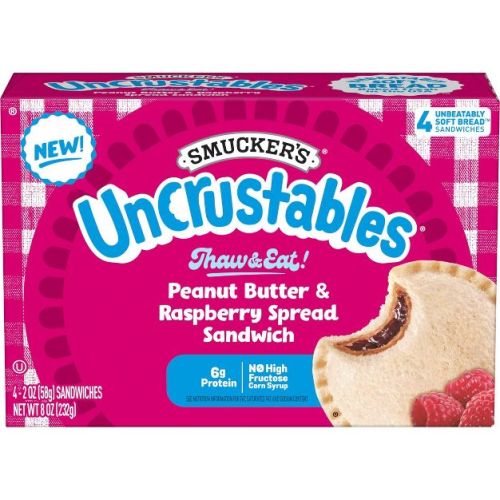 Smucker's Uncrustables Frozen Peanut Butter & Raspberry Spread Sandwich - 8oz/4ct