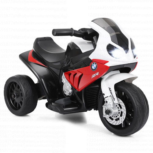 Costway Kids Ride On Motorcycle BMW Licensed 6V Electric 3 Wheels Bicycle Music&Light Red - Shop Black Friday Deals for 2024!