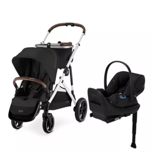 Gazelle S Single to Double Travel System Stroller + Cloud G Lux Infant Car Seat with SensorSafe