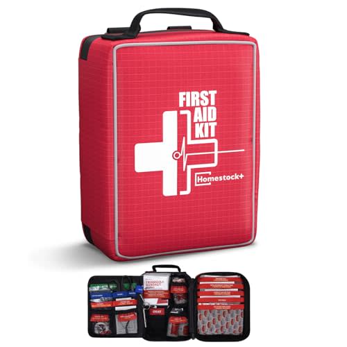 First Aid Kit, Upgrade Trauma First Aid Kit with Labelled Compartments -Emergency Medical Kits with Molle System First Aid Kits for Car, Home, Hiking, Camping and Outdoor Emergencies -216 Pieces