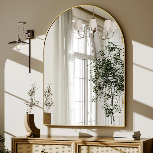 Basics by Wayfair™ Aluminum Framed Arched Wall Mounted Vanity Mirror - Basics by Wayfair™ & Reviews | Wayfair