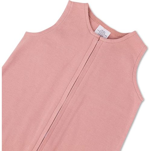 Baby Wearable Blanket - Cotton Sleep Sack 0-3,3-6, 6-12, 12-18 Months - 2 Pack Set for Baby Boy and Girl, Pink, Blue & Grey - Dusty Rose