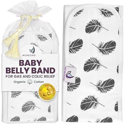 Baby Belly Band for Gas & Colic Baby Relief - Self Heating Belly Band Baby Belly Button Band Colic Band Tummy Wrap for Babies Colic Belt Baby Gas Wrap Colic Baby Relief Newborn - Plume