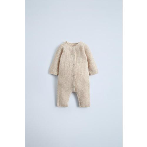 WOOL AND CASHMERE BLEND JUMPSUIT - Sand / Marl | ZARA United States