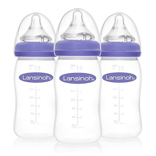 SWITCH BETWEEN BREASTFEEDING & BOTTLE FEEDING - Lansinoh’s bottle nipples encourage your baby to use the same feeding patterns they learn while breastfeeding, taking the stress out of bottle feeding - 8 Ounce, 3 Count
