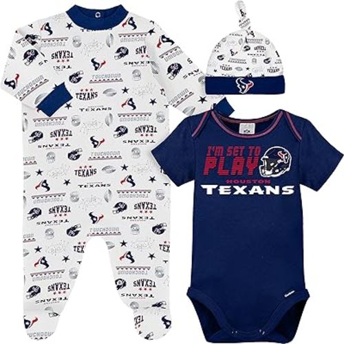 Gerber Unisex Baby NFL Team Footed Sleep and Play and Bodysuit Gift Set