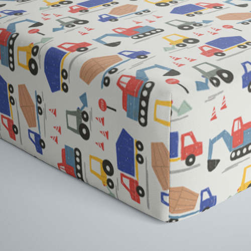 Construction Fitted Crib Sheet - Little Sleepies