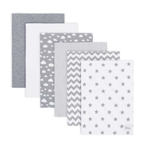 Comfy Cubs Cotton Burp Cloths - Grey Pattern — buybuy BABY