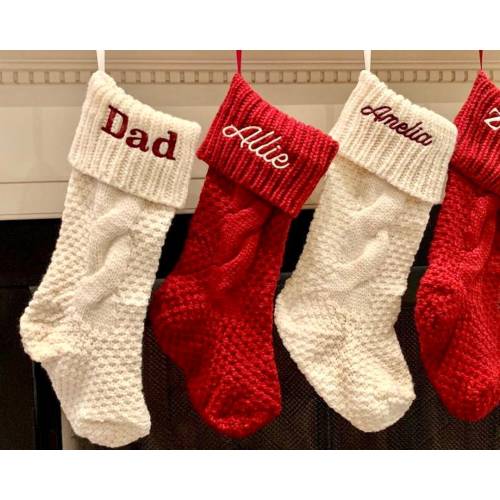 Cable Knit Personalized Christmas Stockings, Christmas Stockings Personalized Christmas Stockings Monogrammed Christmas Stockings cable Knit