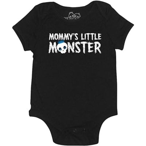 Mommy's Little Monster Boys Punk Rock Skull Onesie