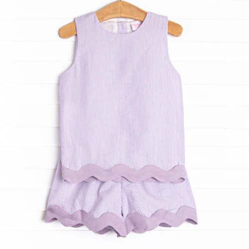 Rebecca Ric Rac Short Set, Purple – Stitchy Fish