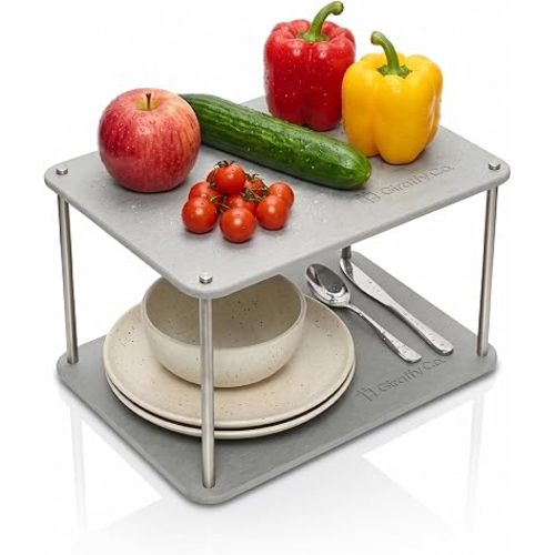 GIRAFFYCO Drying Stone Mat - Modular Mate, 2-Tier Dish Drying Mat