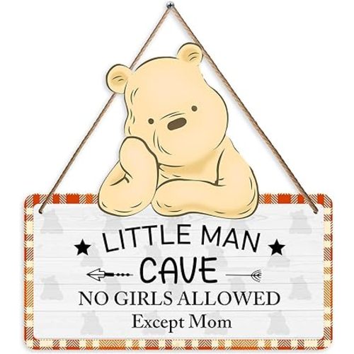 Winnie Baby Stuff-Baby Bedroom Decor-Pooh Baby Nursery Decor-Girl Room Deor-Winnie Wall Decor-Little Man Cave Sign-Girl Room Decorations