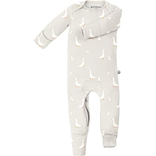 GUNAMUNA Unisex Baby, Toddler Ultra-Soft Convertible Pajama, Footie Romper Sleeper with Diaper Zipper for Easy Changing