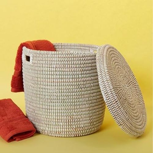 Shelf Basket, Small Storage, White