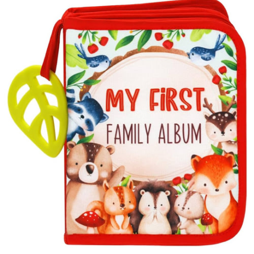 Urban Kiddy™ Baby's My First Family Album | Soft Photo Cloth Book Gift Set for Newborn Toddler & Kids (Woodland)