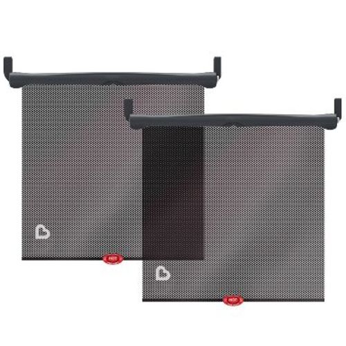 Munchkin Sun Safety Car Window Rollershade with Heat Alert - Black - 2pk