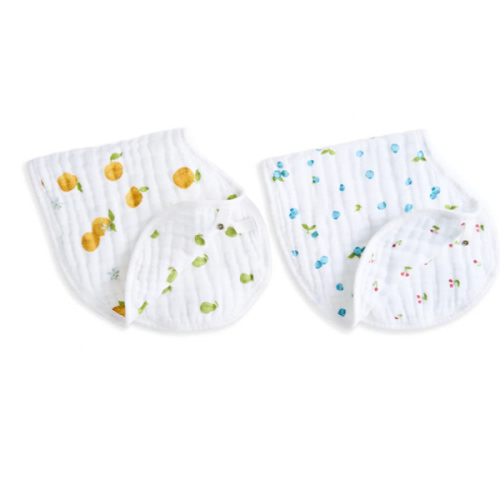 aden + anais Organic Cotton Muslin Oversized Burpy Bib in Fresh Fruit