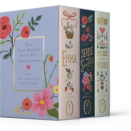 The Jane Austen Gift Set: A Puffin in Bloom 3-Book Collection: Pride and Prejudice, Emma, and Sense and Sensibility Hardcover – September 3, 2024
