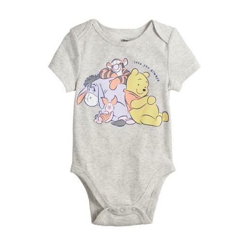 Disney's Winnie the Pooh Short Sleeve Lapped Shoulder Bodysuit by Jumping Beans®