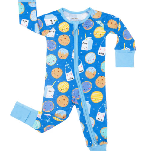 Blue Cookies & Milk Zippy - Little Sleepies