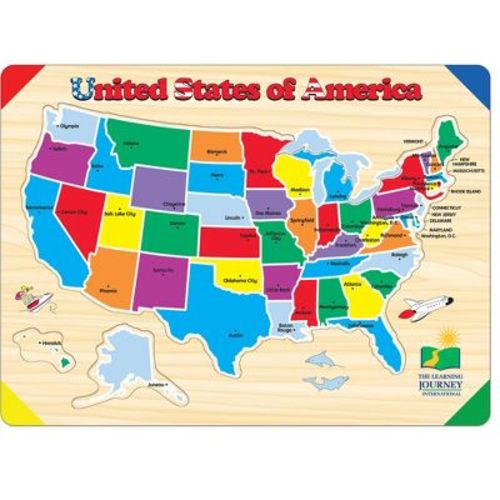 The Learning Journey Lift & Learn Usa Map Puzzle