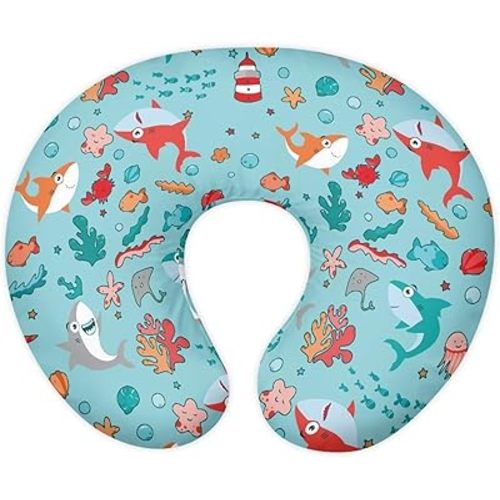 Shark Marine Animal Nursing Pillow Cover Fits The Original Support Pillow for Breastfeeding and Bottle Feeding Breastfeeding Pillow Slipcover for Baby Boys & Girls