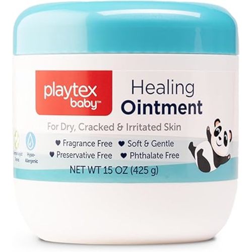 Playtex Baby Healing Ointment, 15 oz. Jar, Dermatologist Tested, Fragrance Free, Hypoallergenic, Free of Dye, Parabens and Phthalates